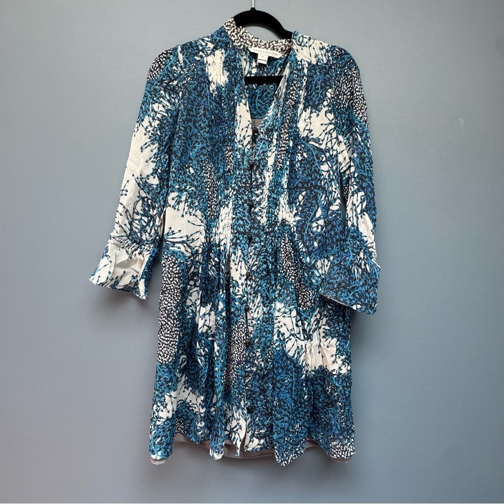 DVF Blue and White Women's Dress 6